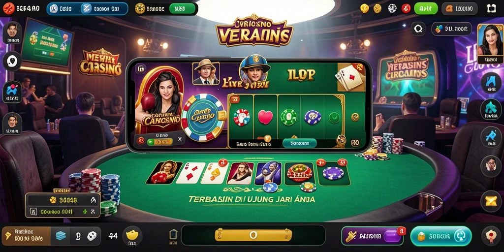 Tampilan utama gameplay Live Casino 34R yang menarik dan interaktif.