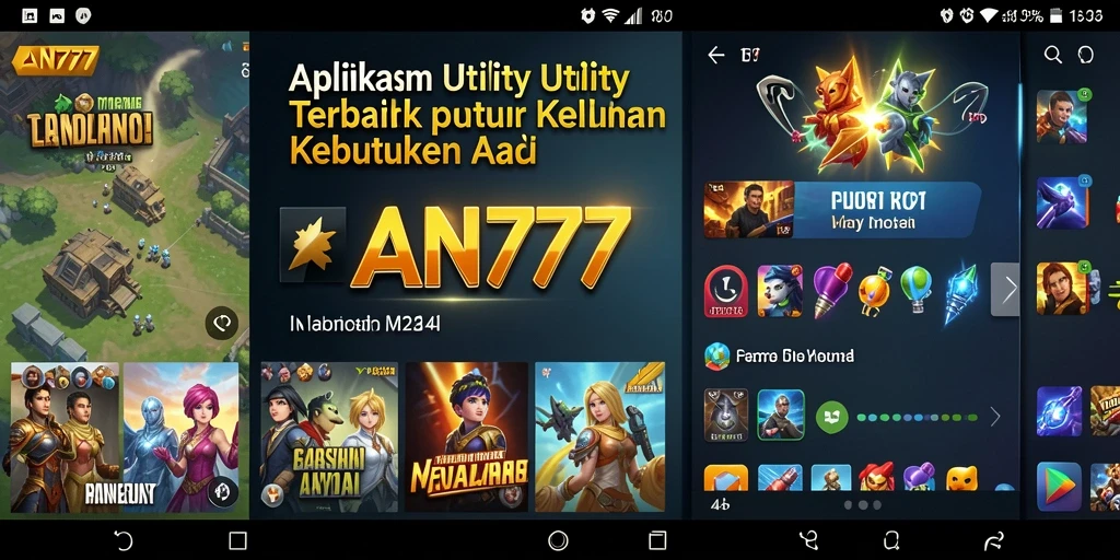 Tampilan utama AN777 dengan berbagai fitur utility yang bermanfaat.