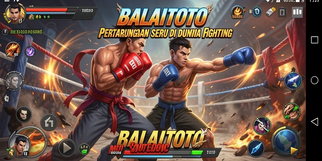 Tampilan aksi seru dalam game Fighting BALAITOTO.