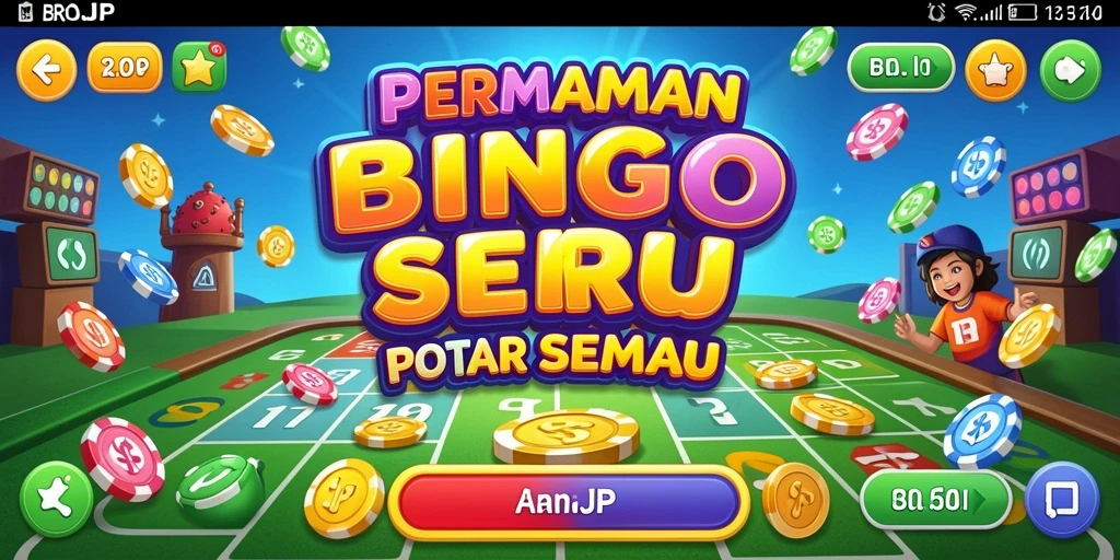 Tampilan gameplay seru BROJP dengan interaksi Bingo yang menarik.