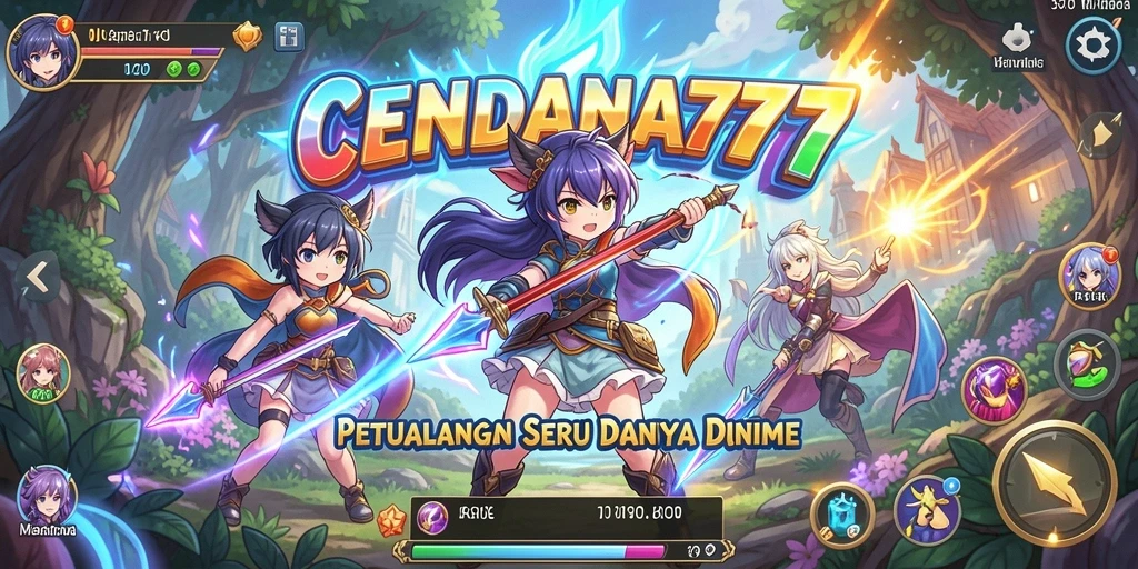 Tampilan menarik gameplay CENDANA777 dengan karakter Anime.