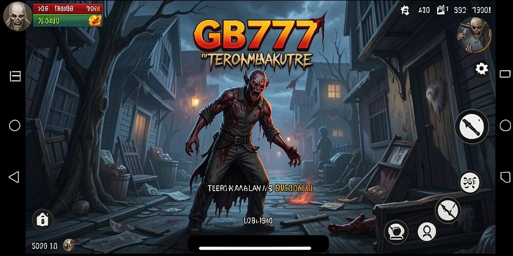 Screenshot gameplay GB777 menampilkan suasana yang gelap dan mencekam.