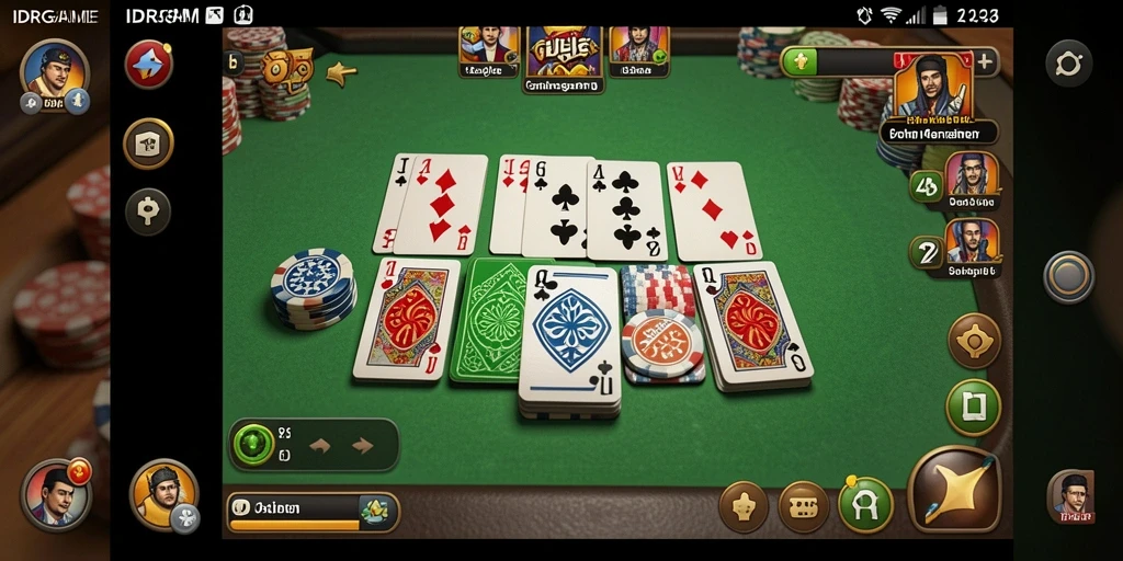 Tampilan gameplay Gaple yang seru dan interaktif di IDRGAME.