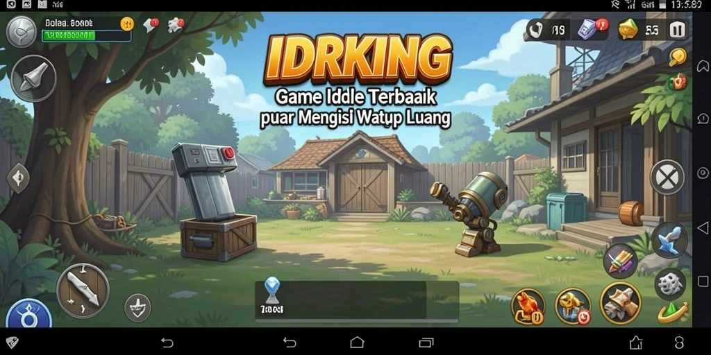 Screenshot gameplay <strong>IDRKING</strong> yang menunjukkan strategi dan sumber daya.
