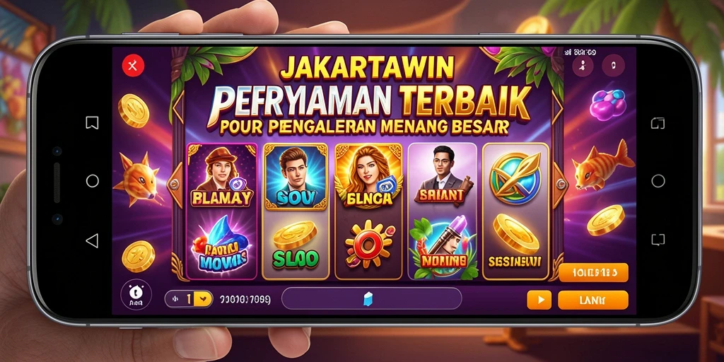 Tampilan layar permainan JAKARTAWIN yang menarik dengan mesin Slot.