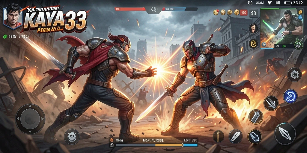 Gameplay KAYA33 yang mendebarkan di arena pertarungan.
