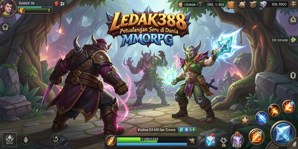 Menampilkan aksi seru dalam permainan MMORPG LEDAK388.