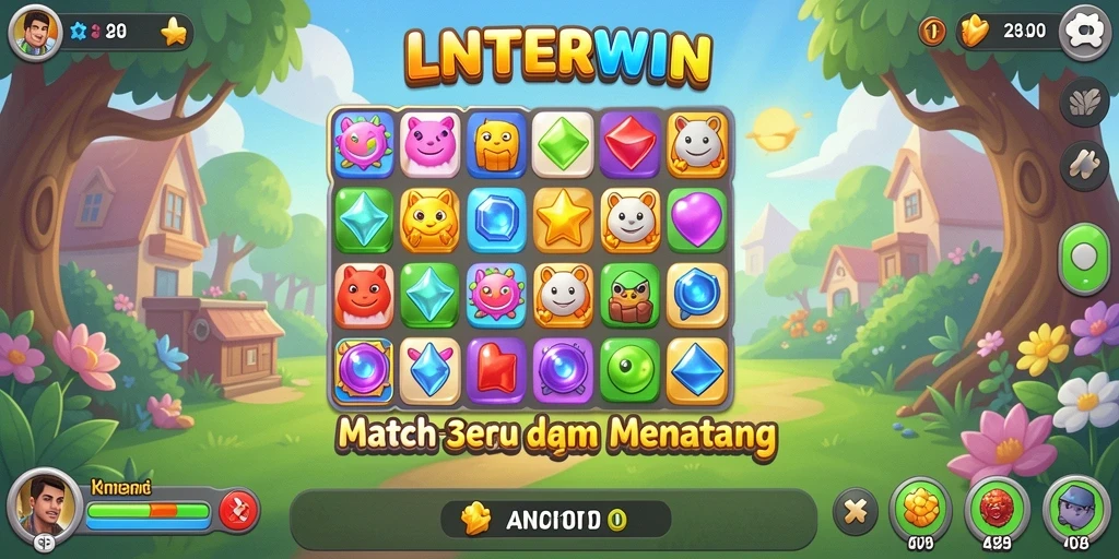 Gameplay LNTERWIN yang seru dan penuh warna.