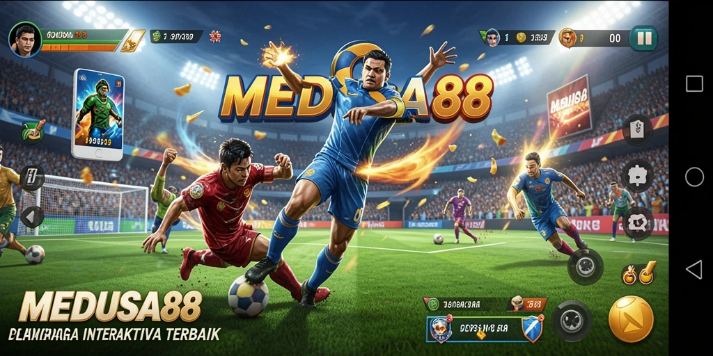 Screenshot gameplay MEDUSA88 menampilkan pertandingan olahraga yang seru.