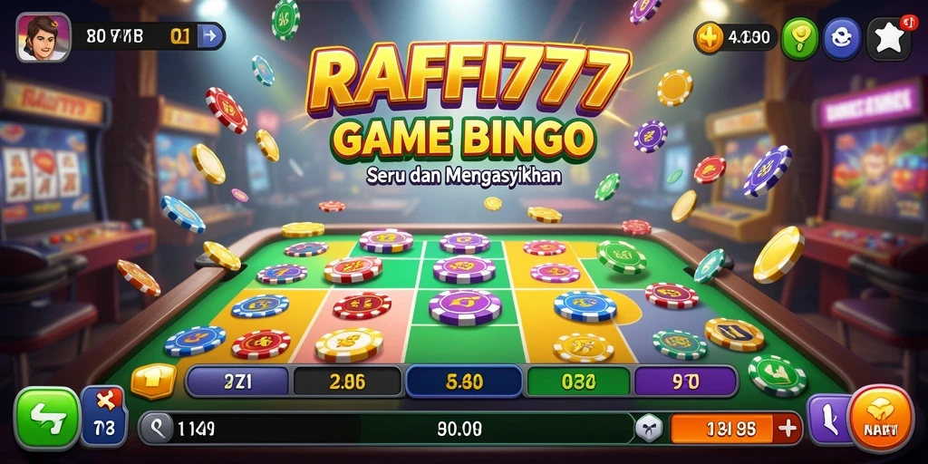 Tangkapan layar utama RAFFI777 yang menunjukkan gameplay Bingo yang seru.