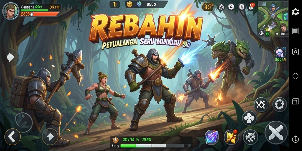 Screenshot gameplay REBAHIN menampilkan perjalanan petualangan yang mendebarkan.