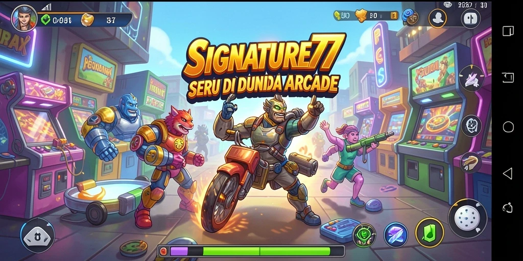Gameplay seru SIGNATURE77 yang menampilkan aksi cepat dan tantangan menarik.