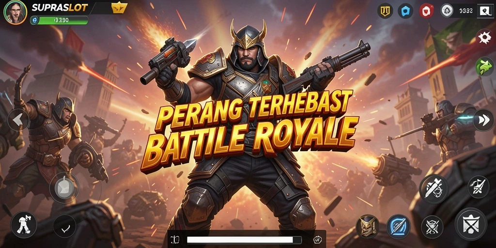 Gameplay mendebarkan dari SUPRASLOT dalam suasana Battle Royale.