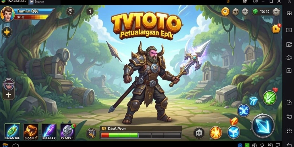 Tangkapan layar gameplay TVTOTO yang menampilkan petualangan RPG yang seru.
