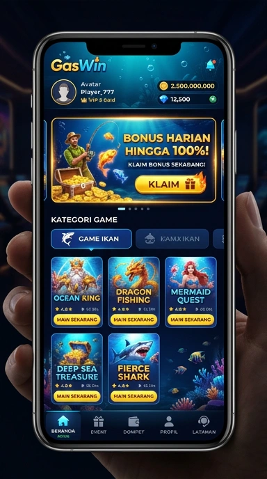 Screenshot tampilan daftar aplikasi di gaswin.